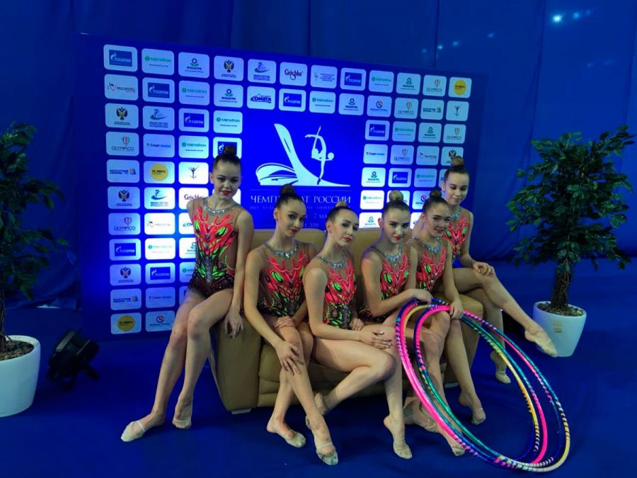 Команда Алтайского края, занявшая в групповых упражнениях шестое место на чемпионате России-2018 