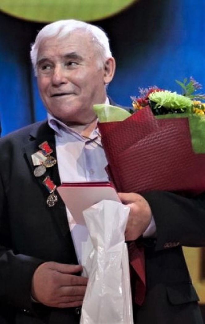 Виктор Конев на торжественном вечере, посвященном 80-летию спортивной отрасли региона. 2017 год.