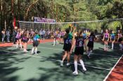В лесу на квартале АБ в Бийске открыли новую волейбольную площадку