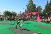 В селе Раздольное Родинского района построили спортивную площадку для игры в городки