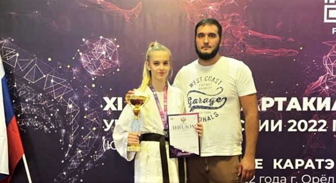 Екатерина Михалёва с тренером Андреем Пшеницыным