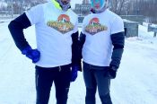 Бийские бегуны в мороз пробежали 100 км по Чуйскому тракту