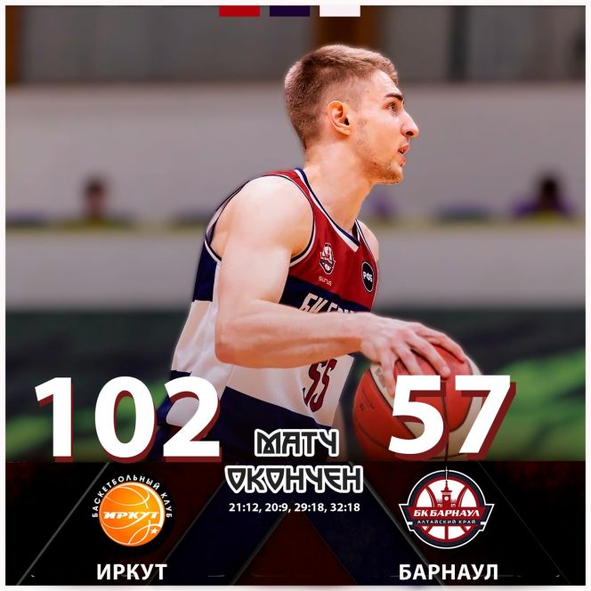 Баскетболисты «Барнаула» на выезде уступили иркутскому «Иркуту» - 57:102