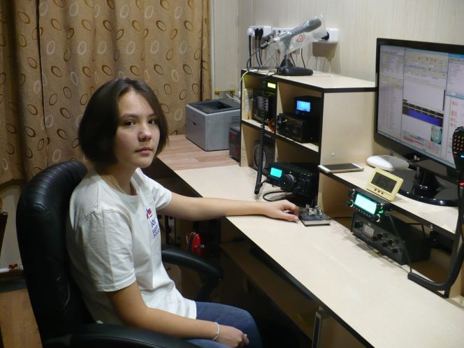 Самая юная участница Всероссийских соревнований по радиоспорту Ксения Седойкина
