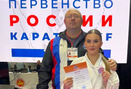Тренер Вадим Томас с воспитанницей Варварой Дорофеевой