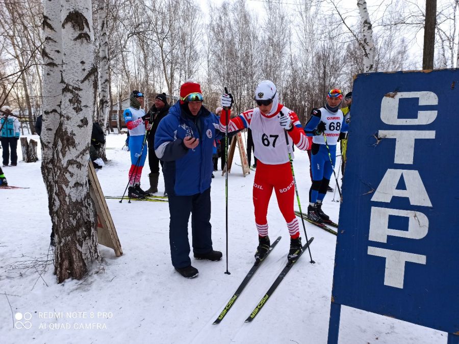 Лыжники на зональных соревнованиях в Шипуново