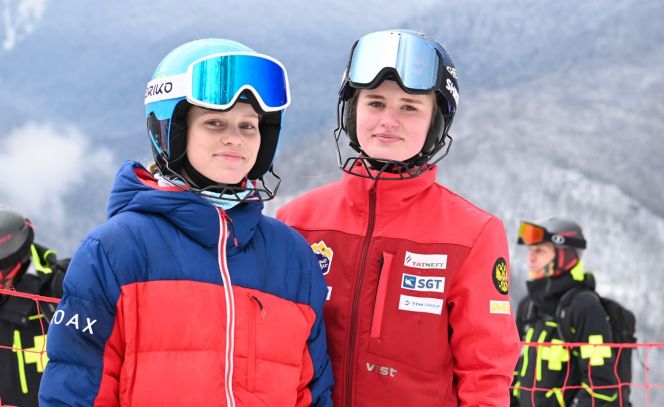 Виолетта Ландик и Мария Хавронова. Фото: Федерация горнолыжного спорта России