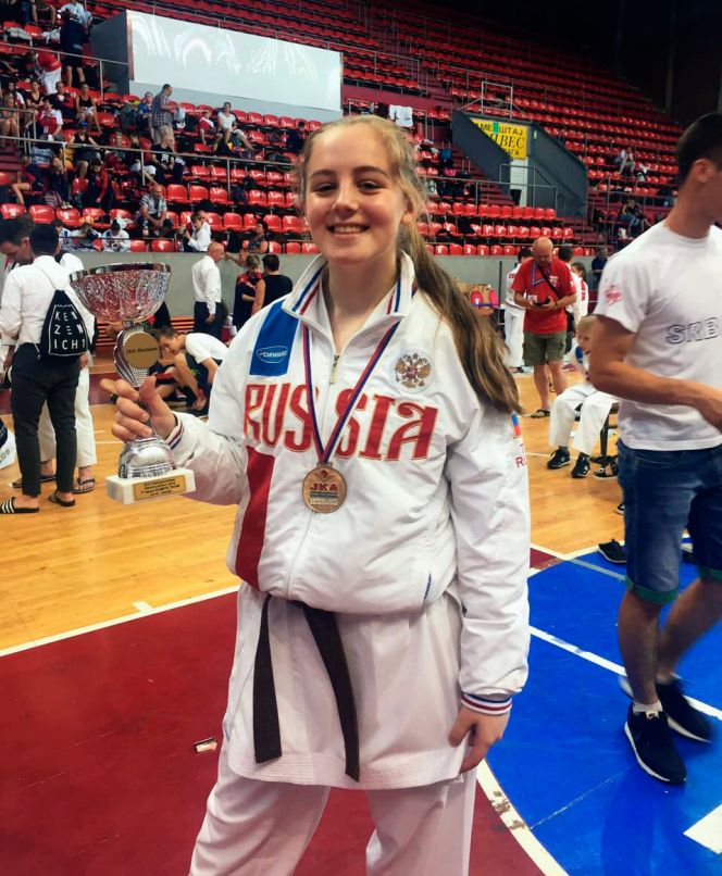 Инесса Цыганкова – победительница первенства Европы по каратэ JKA среди девушек 14-15 лет