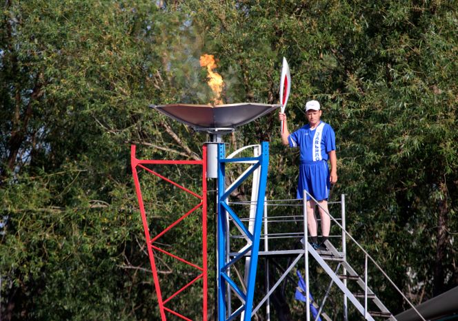 Церемония открытия XL летней олимпиады сельских спортсменов Алтайского края в Завьялово. Фото: Виталий УЛАНОВ