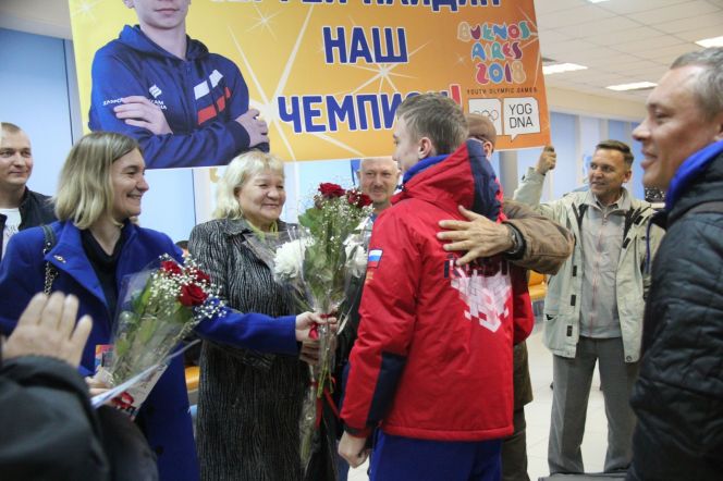 Встреча Сергея Найдина в аэропорту Барнаула