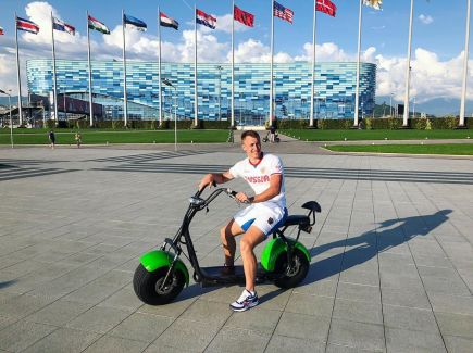 Виктор Муштаков в олимпийском парке Сочи