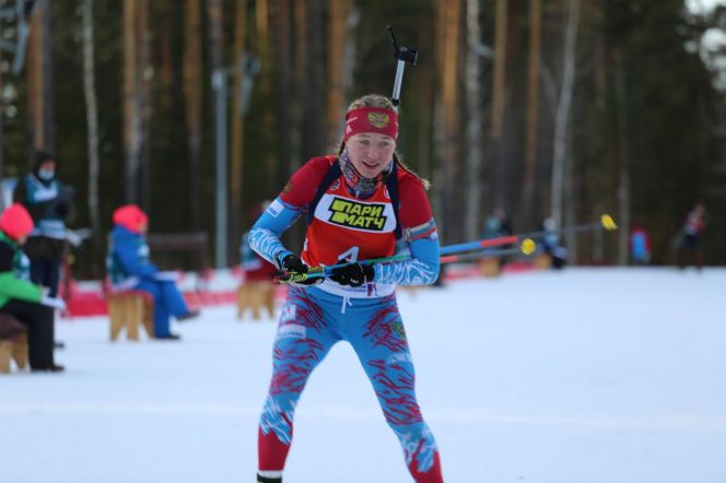 Анастасия Гришина на дистанции спринта