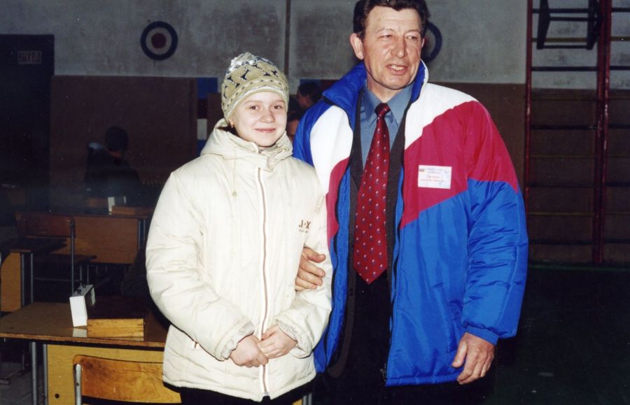 С Екатериной Лобазнюк, рубцовской гимнасткой, призёром Олимпийских игр в Сиднее-2000