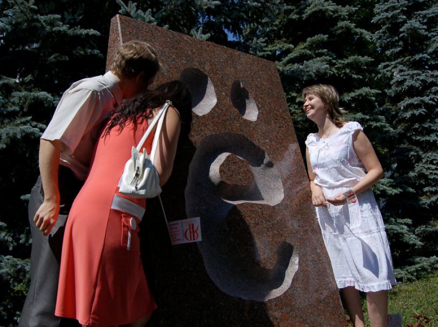 Памятник букве «Ё» в Ульяновске. Фото: РИА Новости/Любовь Чиликова
